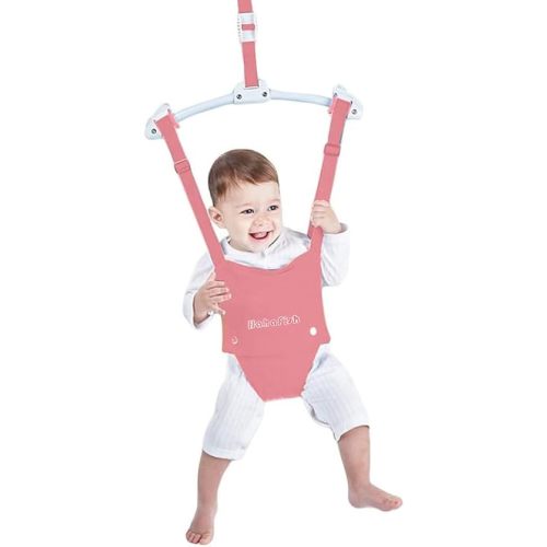 Baby Door Jumpers and Bouncers Exerciser Set with Door Clamp Adjustable Strap for Toddler Infant 6-24 Months…