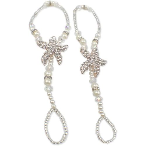 Fine Lady Baby Barefoot Sandals,Rhinestone Toddler Jewelry, Christening Shoes, Newborn Pearl Barefoot Sandals,Couture Baby Christening, Shower Gift,Photo Prop