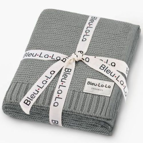Bleu La La 100% Luxury Organic Cotton Baby Swaddle Blanket For Newborn And Infant Boys And Girls - Sky Blue