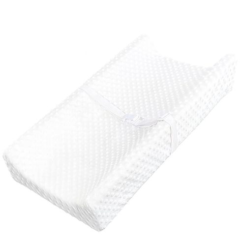 YENING Small Changing Pad Mini 29 x 15 with Washable Cover Waterproof Baby Diaper Changing Pad for Dresser Table Pad White