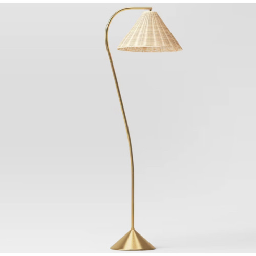 Gooseneck Floor Lamp with Natural Shade - Threshold™