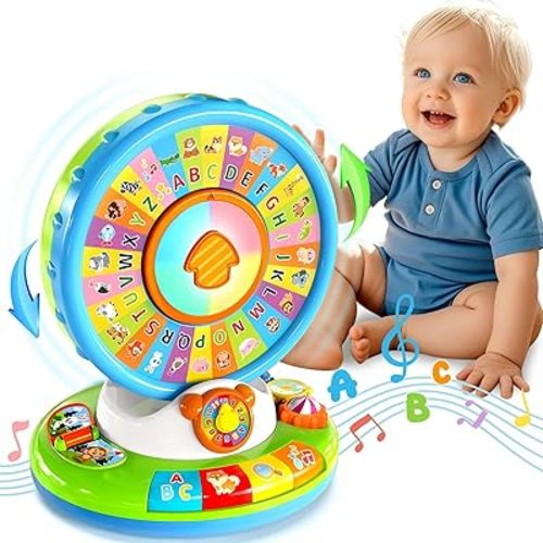 Duchong Learning Toy for Kids 1 2 3 Year Old Boys Girls, Spin and Sing Alphabet Zoo with Sounds, Interactive Educational Toys for Toddler 2-3, First Christmas 1st Birthday Gifts Toy Visit The Store