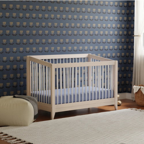 Washed Natural/White Sprout 4-in-1 Convertible Crib with Toddler Bed Conversion Kit