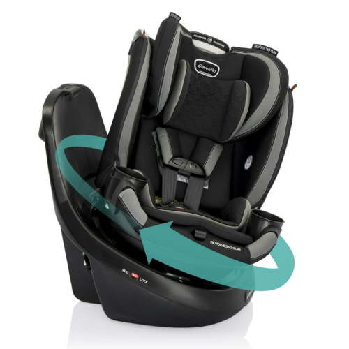 Revolve360 Slim 2-in-1 Rotational Car Seat with Quick Clean Cover (Salem Black) - Shop Black Friday Deals for 2024!