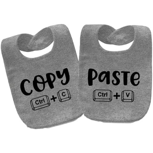 Baby Twins Bibs Copy Paste Newborn Baby Bibs Cute Toddler Bibs Set For Unisex Boys Girls