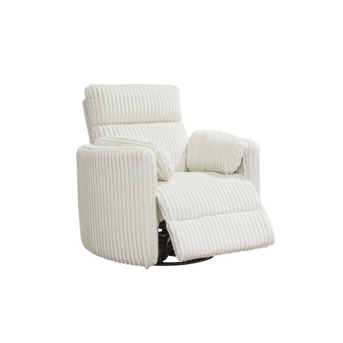 Mega Ivory Swivel Power Glider Recliner