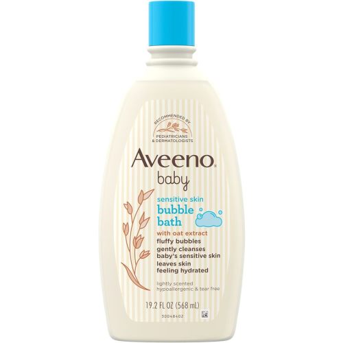 Aveeno Baby Sensitive Skin Bubble Bath with Oat Extract, 19.2 fl. Oz