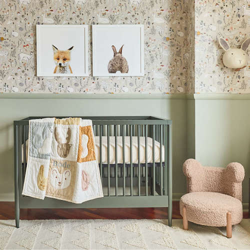 Forest Animals Organic Cotton Baby Crib Quilt