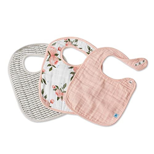 Little Unicorn Cotton Muslin Classic Bib 3 Pack – 100% Cotton – Machine Washable - 3 Lightweight, Breathable Layers