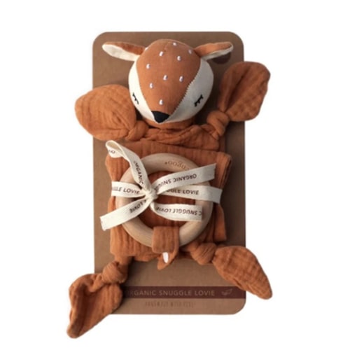 Organic Snuggle Lovie Blanket - Fawn