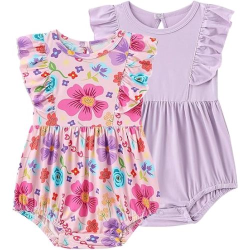 Baby Girl Romper Infant Toddler Girls One Piece Jumpsuits Bamboo Viscose Clothes