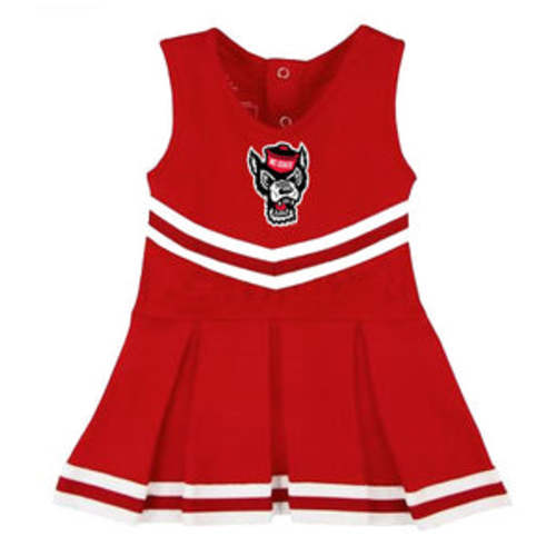 NC State Wolfpack Infant Wolfhead Solid Cheer Bodysuit Dress – Red and White Shop