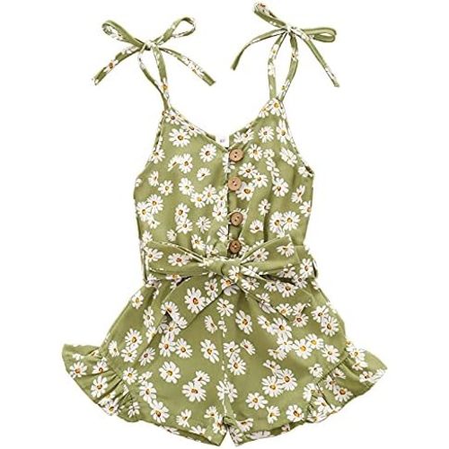 Toddler Girl Clothes Baby Summer Cute Halter Romper 6 Months to 5 Years Old