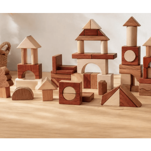 Wooden Building Blocks Set