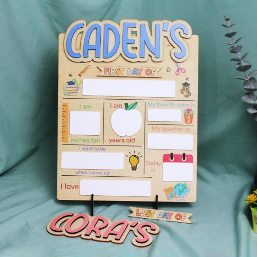 Custom First Day Of School Sign| Last Day of School Sign| 1st Day of School Board| Preschool Back To School Dry Erase Sign| Custom Name Sign