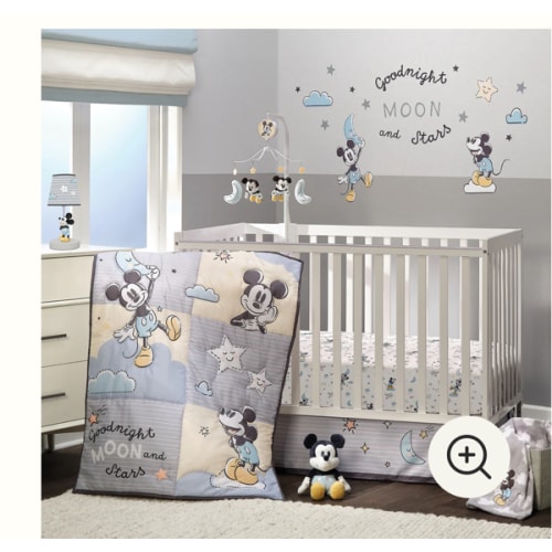 Moonlight Mickey 3-Piece Crib Bedding Set
