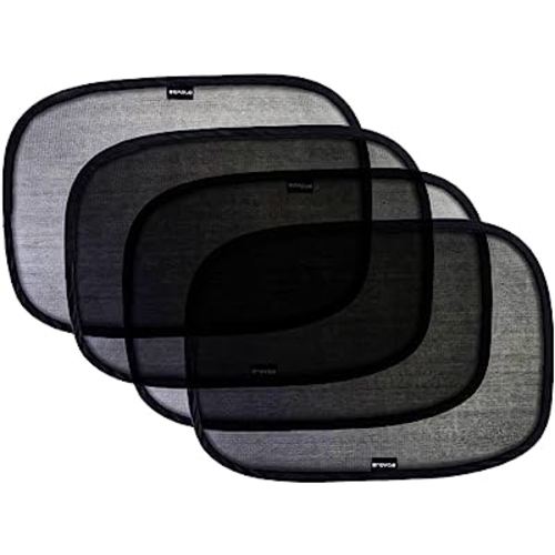 Enovoe Car Window Shades for Baby (21"x14") - 4 Pack - Sun Shade Blocker, Cling Window Cover - Glare Shield and UV Rays Protection for Your Child - Side Window Screens for SUV- Mesh Car Window Shade