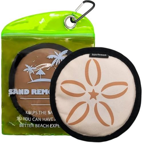 Beach Sand Remover Bag – Portable Quick-Dry Sand-Free Bag for Family Vacations, Rich in natural corn endosperm essence powder,Without of Talc and Fragrance,Durable & Lightweight with Carabiner Clip