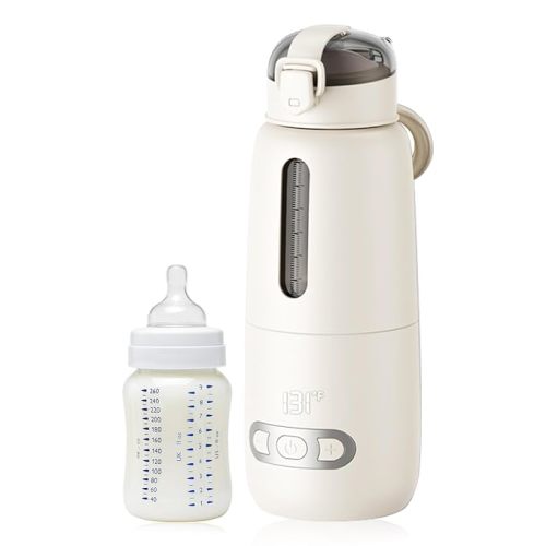 Portable Milk Warmer for Baby,Cordless Bottle Warmer for Water, Breastmilk, Baby Formula On The Go, Fast Warming & Precise Temp Control, USB Rechargeable Bottle Warmer for Travel, Car, Outdoors,10oz - 10 Ounce