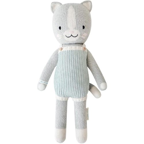 cuddle + kind Dylan The Kitten Regular 20" Hand-Knit Doll – 1 Doll = 10 Meals, Fair Trade, Heirloom Quality, Handcrafted in Peru, 100% Cotton Yarn
