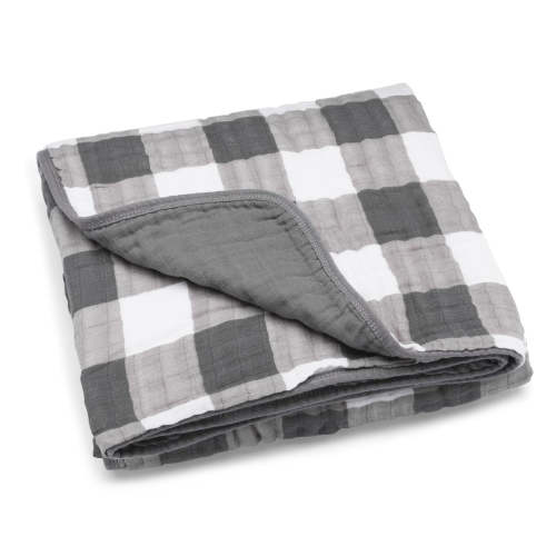 Gray Buffalo Muslin Blanket