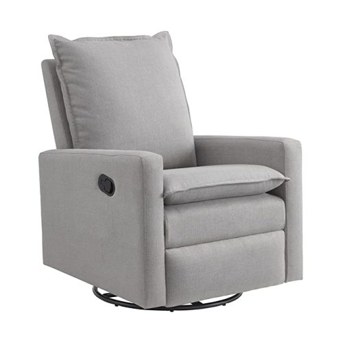 Oxford Baby Uptown Upholstered Swivel Glider and Recliner Nursery Chair, Gray - Grey