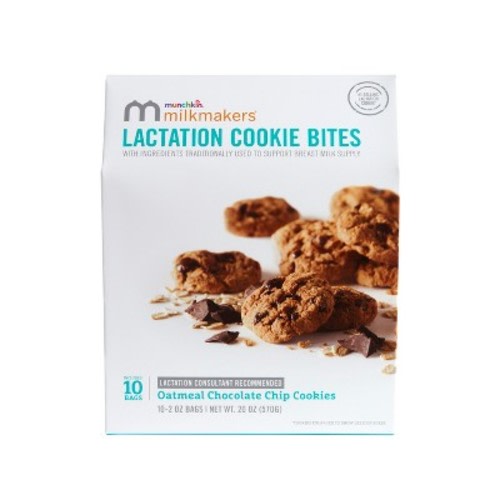 Munchkin Milkmakers Lactation Cookie Bites Oatmeal Chocolate Chip, Size: 20oz