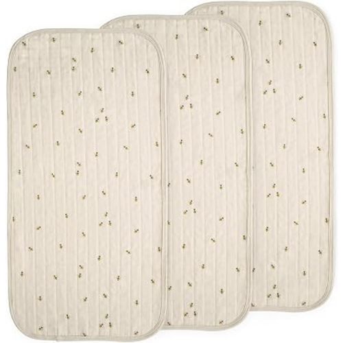 mushie Water Repellent Changing Pad Liners | Cotton (Bees Combo)