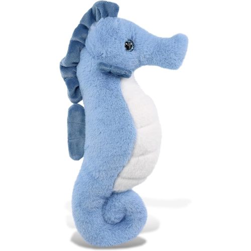 DolliBu Blue Seahorse Super Soft Stuffed Animal, Cute Realistic Stuffed Animals for Girls, Boys, Adults Animal Gifts, Kids Zoo Ocean Nursery Decor for Newborn, Cuddly Soft Baby Plush Toys - 12 inches