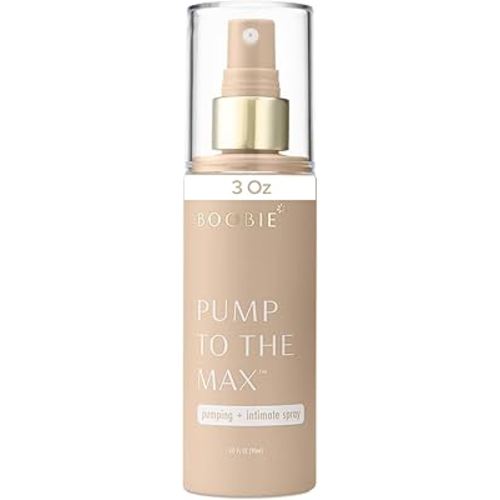 Boobie Pump to the Max Hands-free Dual-Purpose Breast Pumping & Intimate Spray | Increase Milk Supply & Ease Postpartum Discomfort During Pumping & Intimacy | Pregnancy & Beyond, 3 oz