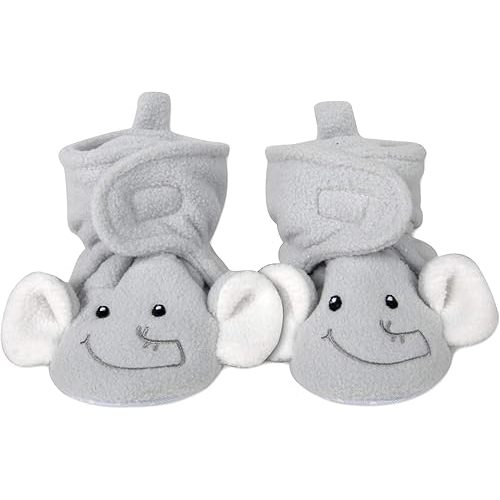 Cozy Fleece Baby Booties- Sherpa Baby Crib Booties Soft Soled Winter Shoes Unisex Fleece Booties Baby Boy, Baby Girl 0-6 Months