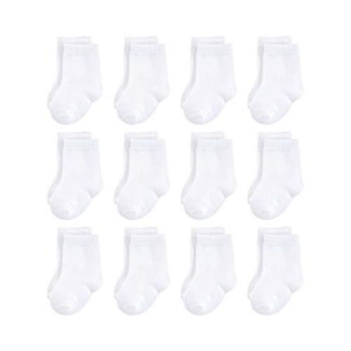 12Pk Natural Terry Socks