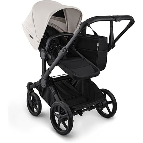 Bugaboo Donkey 6 Single-to-Double Convertible Stroller – Side-by-Side All-Terrain Double Stroller for Newborn and Toddler with XL Storage Basket & Easy One-Hand Steering – Misty White