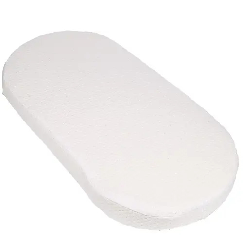 Mecc ecoh Baby Bassinet Mattress, 100% Breathable Cover, Water-Resistant Lining, Oval 30"x15"x2" Fit for Safety 1st/ Delta Children Slumber/Baby Delight Go with Me Slumber Rockin and Moses Basket