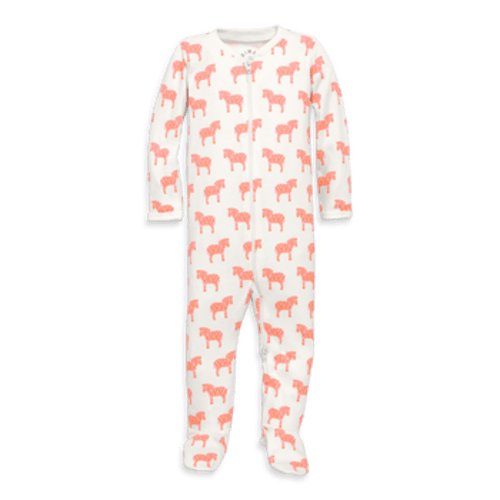 Baby Organic Animal Friends Zip Footie, Newborn