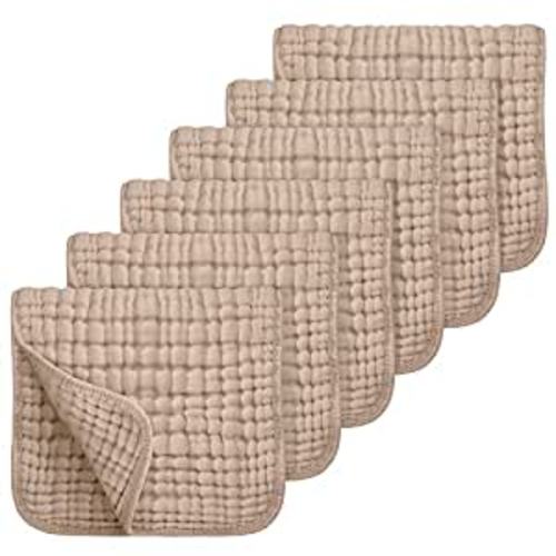 Amazon.com: Looxii Muslin Burp Cloths 100% Cotton Muslin Cloths Large 20''x10'' Extra Soft and Absorbent 6 Pack Baby Burping Cloth for Boys and Girls (Brown) : Baby