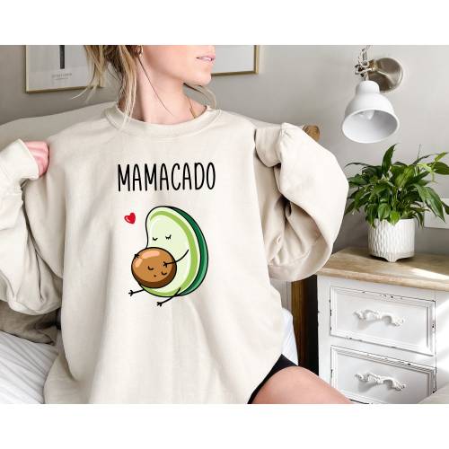 Mamacado Sweatshirt and Hoodie, Baby Announcement Shirt, New Mom Gift, Pregnancy Reveal Shirt, Maternity Shirts, Baby Shower Gift