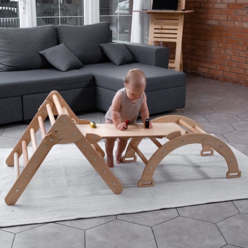 Montessori Climbing Gym Pikler Triangle Set Option of 3, Montessori Climber, Foldable Play Gym