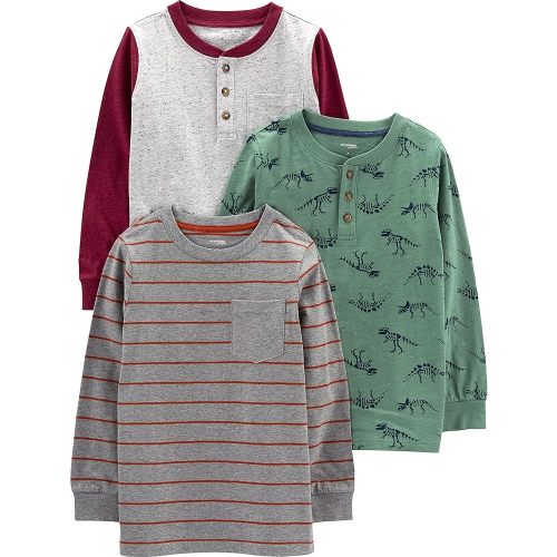 Simple Joys by Carter's Boys' 3-Pack Long Sleeve Shirts