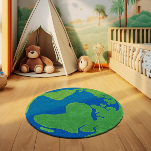 Unique Loom Earth Playtime Kids Wool Rug | Wayfair