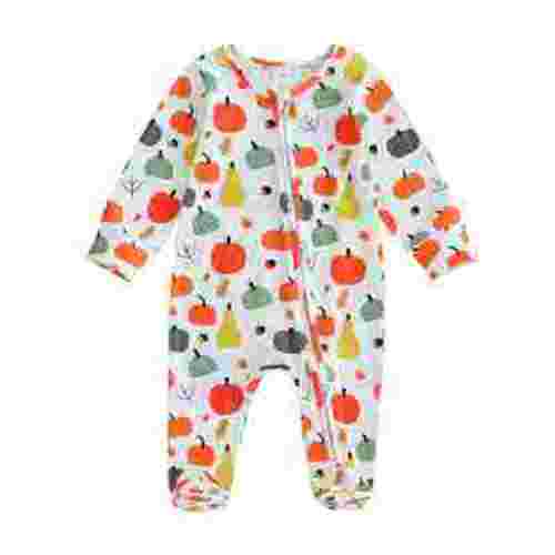 GPAECEAD Baby Girls Boys Footed Pajamas,Rayon From Bamboo,2 Way Zipper Long Sleeve Soft Sleeper Pjs,Infant Tie-dye Romper Orange