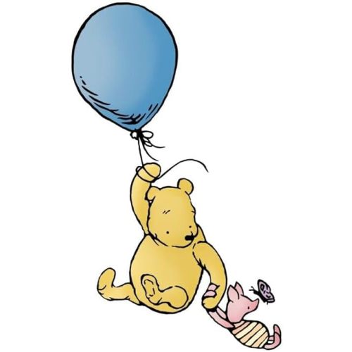 Classic Winnie Balloon Wall Decals, Baby Winnie Wall Decals Quotes Peel and Stick for Nursery Decor,Vintage Winnie Wall Stickers Large