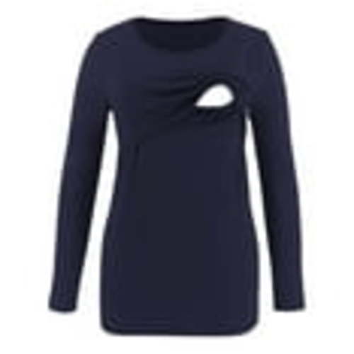 Frostluinai Savings Clearance Women's Maternity Nursing Tops Long Sleeve Breastfeeding Shirts Scoop Neck Solid Shirt Pregnancy Clothes