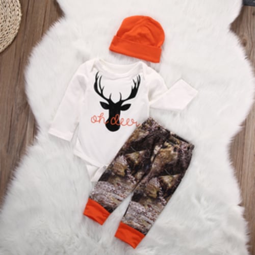 Dear Romper & Camouflage Pants with Beanie Hat Outfit for Baby & Toddler Boys – Bitsy Bug Boutique