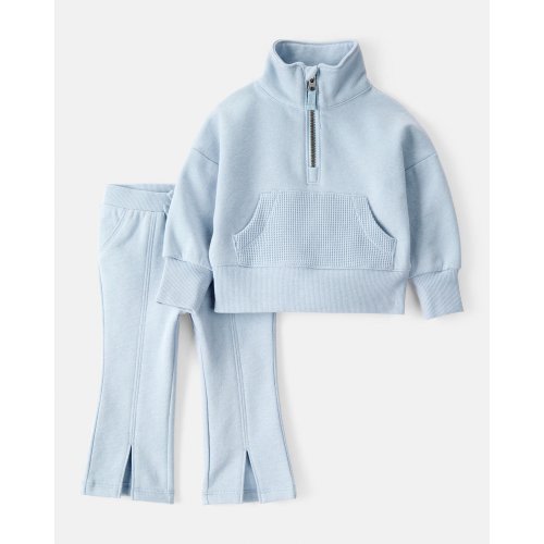 Baby 2-Piece Quarter Zip Pullover & Pant Set - Blue - Carter's | Carter's