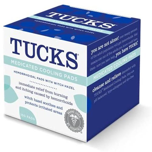 Tucks Cooling Pads, Medicated, 100 Count