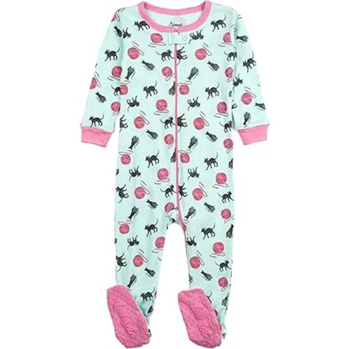 Leveret Kids Pajamas Baby Boys Girls Footed Pajamas Sleeper 100% Cotton (Size 6-12 Months-5 Toddler)
