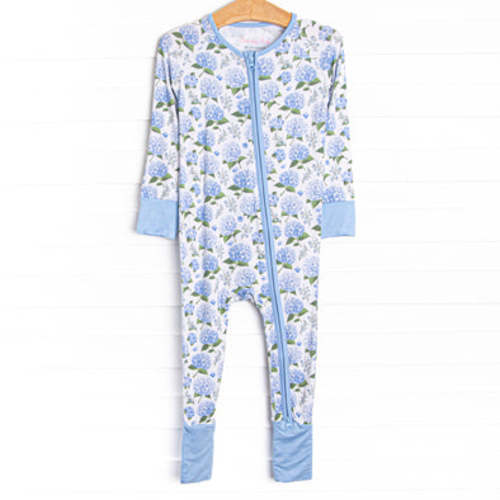Hydrangea Blooms Bamboo Zippy Pajama, Blue – Stitchy Fish