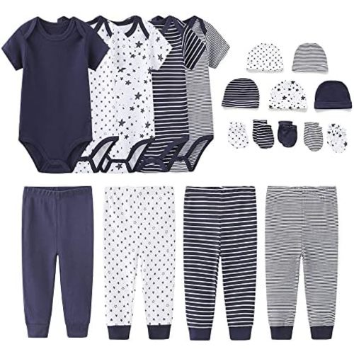 Chamie Newborn Baby Bodysuit Short Sleeve One-Piece Baby Clothes