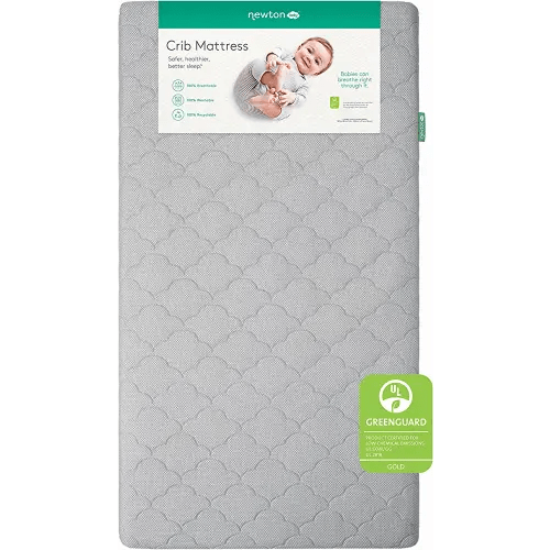 Newton Baby Crib Mattress - Infant & Toddler Mattress, Baby Bed Mattress for Crib, Dual-Layer, Safe, Breathable & Washable Crib Mattress, Removable Cover, Deluxe 5.5 inch-thick Cushion, Moonlight Grey